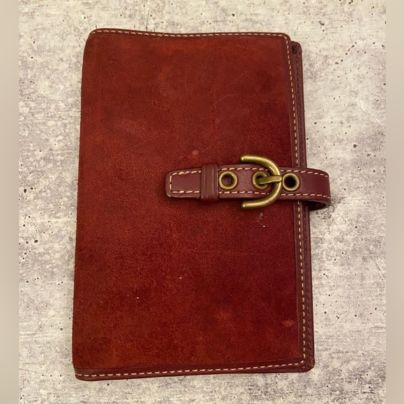 Authentic Vintage Coach Optic Suede Bag, Wristlet & Photo Album Repair Lot - Picture 10 of 11